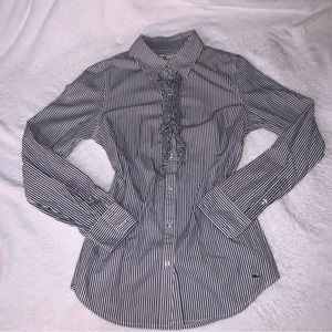 Vineyard Vines ruffled Button-down top S